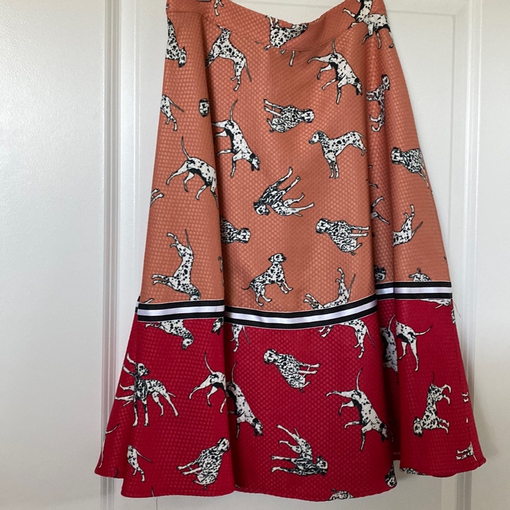 Embroidered Dalmatian skirt
